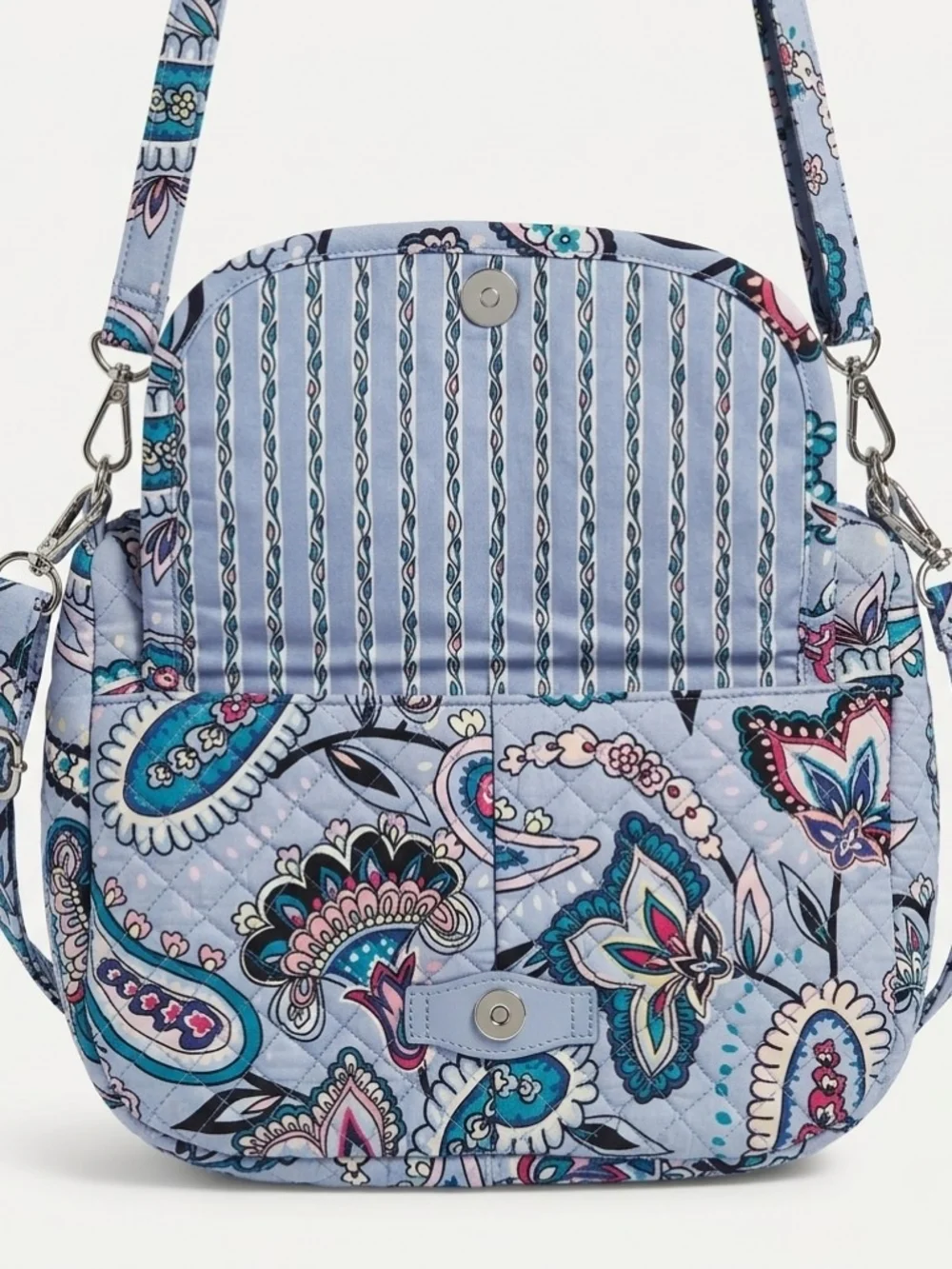 Vera Bradley Quilted Paisley Crossbody Bag and Wallet - Blue Paisley